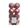 Decoris Box A 16 Kerstballen Kunststof Mix Open O6Cm Wilde Roos> Kerstballen