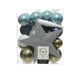 Decoris Kerstballen Set Met Piek 33 Delig Kunststof> Piek