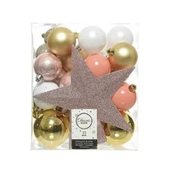 Decoris Kerstballen Set Met Piek 33 Delig> Kerstballen