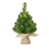 Snowflake Mini Kunstkerstboom Jute Zak 30Cm + Licht> Kleine Kunstkerstboom